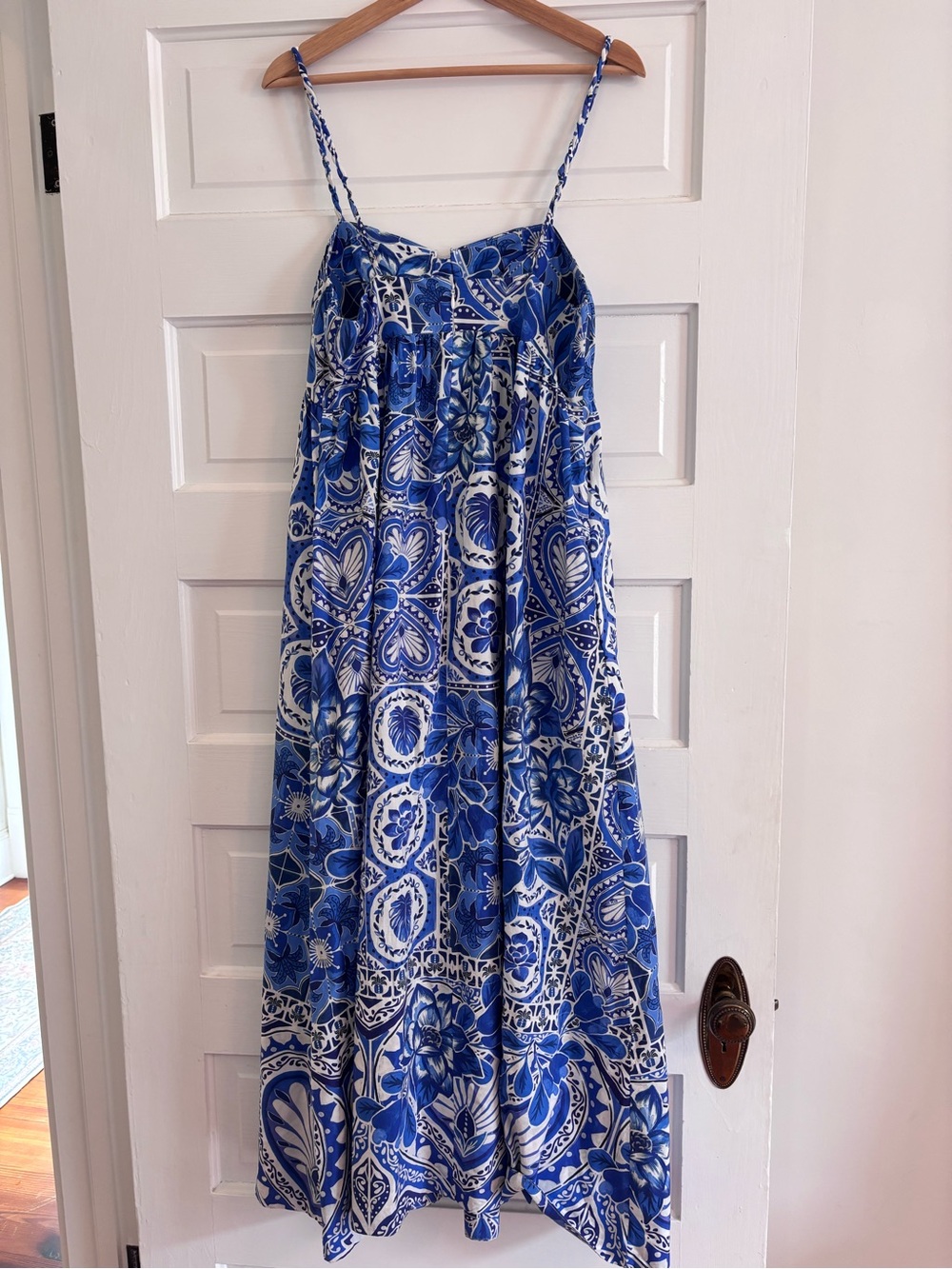 FARM Rio Blue Print Maxi Dress L - Picture 7 of 9